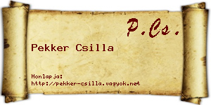 Pekker Csilla névjegykártya